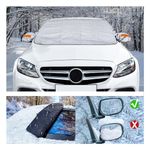 Jiltlu Magnetic Car Windscreen Covers for Winter,Car Protective Frost Windshield Snow Cover,Windscreen Sun Shade UV Reflective,Protects Against Snow,Frost,UV Rays,Fallen Leaves,Dust-M 145CMx115CM