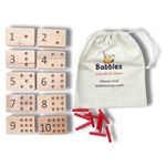 Babbles Wooden Number Peg Board, 1-10 Number Recognition with 10 Pegs, Montessori Inspired Counting Toy for Toddlers, Fine Motor Skills, Hand Eye Coordination