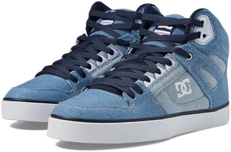 DC Men's Pure Hight Top WC TX SE Skate Shoe, Light Blue, 11.5