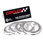 Circuit Performance 74.1mm OD to 57.1mm ID Silver Aluminum Hub Centric Rings