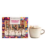 Martin’s Chocolatier Hot Chocolate Stirrers (1 Box) 70% Dark Chocolate | Hot Chocolate Spoons with Marshmallows | Flavoured Chocolate Drink | Belgian Chocolate Gift Set