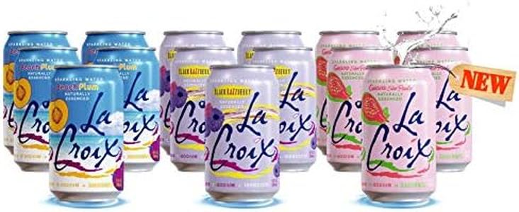 La Croix Sparkling Water - Variety Pack | 3 New Summer Flavors | Beach Plum, Black Raspberry, Guava Sao Paolo. Naturally Essenced Flavored Water, 12 Fl Oz (Pack of 15)