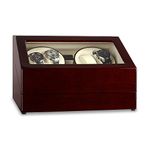 KLARSTEIN Old Marshall - Watch Winder, Watch Driver, Watch Box, 10 Watches, 2 Rotating Stands & 2 Holders, Left/Right Rotation, Pre-Programmed Modes, Quiet-Running, View Window, Brown-White