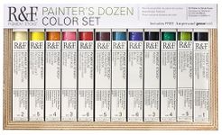 R&F Handmade Paints - Professional Oil Pigment Stick, Painters Dozen, Set of 12 Colors