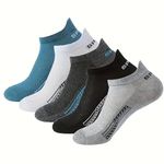 SJeware Polyester 5 Pairs Sports Solid Ankle Length Socks For Men & Women, Multicolor, Pack Of 5, Free Size,103