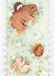 Rookie Humans 100% Cotton Sateen Fitted Crib Sheet: Enchanted Meadow. Floral Woodland Crib Sheet. Use as a Photo Background for Your Baby Pictures. Standard Crib Size (52 x 28 inches)