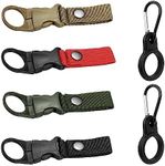 4 Webbing Water Bottle Buckles, 2 Silicone Water Bottle Buckles, Water Bottle Belt Buckle, Water Bottle Bracket Hook, Backpack Carabiner, Suitable For Various Outdoor Activities