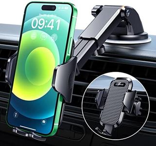 VANMASS Car Phone Holder 2024 Military-Grade Phone Holder for Your Car Windshield Dashboard【 65 Lbs Strongest Suction】【Patent & Safety Certs】 Universal Cell Phone Car Mount for iPhone Samsung Android