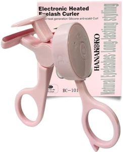 Hanakoko Wide Angle Eyelash Curler, Rim-Free Lashe Curler, Fit All Eye Shapes, No Frame, No Pinch, Easy to Use (Heated Eyelash Curler Wide-Angel)