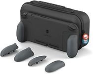 Skull & Co. GripCase Set for Nintendo Switch (with MaxCarry Case & Grips) - Grey