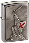 Zippo Windproof Lighter| Metal Long Lasting Zippo Lighter |Best with Zippo Lighter Fluid| Refillable Lighter| Perfect for Cigarettes Cigars Candles |Pocket Lighter Fire Starter |Crusade Victory Emblem