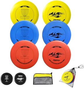 Naissgo Juego de 6 discos de golf profesionales, disco de golf de rango medio, disco de golf de tamaño normal, para adultos y niños