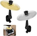 Flonsa 2 PCS Car Cymbal Air Vent, Car Crash Cymbal Crisp Metallic Sound Cymbal for Car Vent No Needed Tools For All Vehicle Models (Gold + Silver)