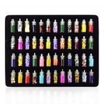 M.S TRADERS 48 in 1 Set of 3D Nail Art Glitter Bottle Acrylic Rhinestone Decoration Kit 3D Nail Art Charms Glitter Sequins Rhinestones Beads Assorted Colours