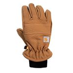 Carhartt Women's Insulated Duck Synthetic Leather Knit Cuff Glove, Brown, Medium