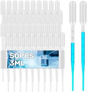 MAQIHAN Disposable Pipettes Dropper 50pcs - 3ml Plastic Pipettes Droppers Pippettes Pippets Water Dropper Mini Transfer Pipettes Droppers for Ersessential Oils Pipets Small Measuring Liquid Dropper