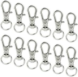 cnomg 50 pcs Swivel Clasps Lanyard Snap Hook, Metal Swivel Lanyard Snap Hook Lobster Claw Clasp