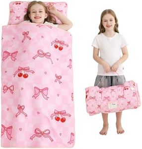 Viviland Toddler Kid Nap Mat for Preschool, Slumber Bag with Pillow and Blanket, Daycare Bag Kindergarten Mat