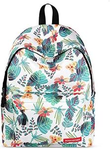 FORRICA Sac à Dos Mode Cartable Filles College Sacs D'école Scolaire pour Ado Enfant Sac a Dos pour Ordinateur Portable Femme Loisir Sac de Voyage Feuilles B