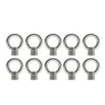 Saim Eyebolts M6 Female Thread Lifting Ring Eye Bolt Stainless Steel Screw Bolt 10Pcs