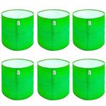 ANANDI GREEN'S HDPE Uv Protected 260 GSM Round Green Colour Plants Grow Bags Suitable for Terrace and Vegetable Gardening 15x15 Pack of 6