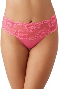 Wacoal Women's Light and Lacy Hi Cut Panty, Hot Pink, Medium