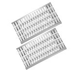 Clivimi 18 5/8" x 9 7/8" Stainless Steel Grill Heat Plates Shield Flame Tamer Ceramic Rod Complete DCS Radiant Tray BBQ Gas Grill Replacement Parts for 27DBQR, 27DBR, BGA48-BQARL, 36EBQAR, 48DBQ