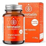 Serotalin Original Energy Brain Supplement for Focus, Concentration & Cognitive Function - 60 Vegan Capsules with Vitamins B6, B12 & D3, 5-HTP & Phenylalanine - Winner German University Award