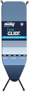 Minky EasyGlide Ironing Board, 110 x 35 cm Ironing Board, Lightweight & Compact, Adjustable Height Up To 86cm, Sturdy 4-Leg Design With Non-Slip Feet, Made in The UK