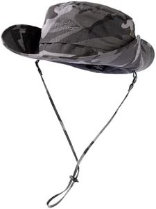 Comhats UPF 50 Sun Hats for Men Wide Brim Summer Safari Fishing Hiking Boonie Waterproof Camo Grey X-Large XX-Large XL XXL Oversized