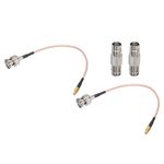 Uxcell 2Pcs 0.5FT/15cm RG316 Coaxial Cables BNC Male to MCX Male with Adapter Low Loss RF Coaxial Cable Orange