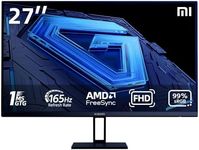 Xiaomi Gaming Monitor 27inch, 1920x1080 165Hz Desktop Monitor, Fast IPS, 1ms FreeSync Thin Wall Mount Screen, 99% RGB, TUV Low Blue Light, Black