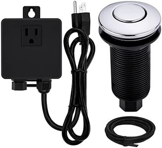 SINKINGDOM Garbage Disposal Air Switch Kit with Single Outlet,Chrome