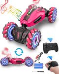 KB KAIBO Gesture Rc Car with Spray,1:12 4WD Gesture Sensing RC Stunt Car with Light Music, All Terrain Remote Control Car for Girls,Toys for 7 8 9 10 11 12 Year Old Girls, Gift Birthday -Purple