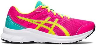 ASICS Kid's JOLT 3 Grade School Running Shoes, 7, Pink GLO/Sour Yuzu