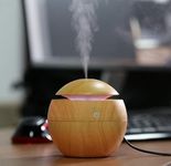 larrito Wooden Cool Mist Humidifiers Essential Oil Diffuser Aroma Air Humidifier with Colorful Change for Car, Office, Babies, humidifiers for Home, air humidifier for Room (h.f wooden)