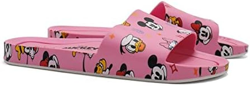 Melissa Women's Beach Slide With Mickey And Friends, Pink,10 M US