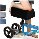 Knee Scooter Cushion Cover - Soft and Comfortable Knee Scooter Pad with Removable 2'' Thick Memory Foam Cushion for Knee Roller (Grey)