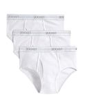 2(x)ist Mens Essential Cotton Fly Front Brief 3-Pack, Pure White, 38