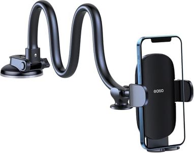 OQTIQ Windshield Phone Mount for Car [Gooseneck 13" Long Arm] Car Phone Holder Mount Dashboard Windshield Strong Suction Cup Cell Phone Holder Car Truck for iPhone 14 13 Pro Max All Mobile Phones