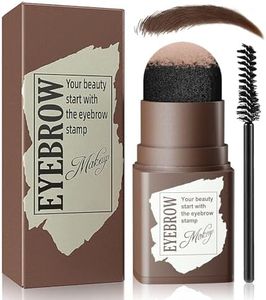 My Colors Eyebrow Stencil Kit - Brow Stamp and Shaping kit, Hairline Powder, One Step Brow Stamp Makeup Powder with 6 Reusable Eyebrow Stencil for Perfect Brows, Long-lasting, Waterproof, Brown