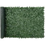 VEVOR JNF007 Privacy 1.5 x 3m Artificial Wall Screen, Greenery Ivy Fence with Mesh Cloth Backing and Strengthened Joint, Faux Hedges Vine Leaf Decoration for Outdoor Garden, Yard, Balcony, Dark Green