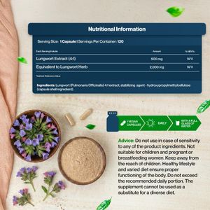 Hepatica Lungwort Capsules 2000mg – Herbal Supplement