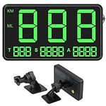 AUTENS Universal HUD GPS Head-up Display Digital Speedometer Driving Speed Alert Fatigue Alarm for Cars with KM/H and MPH，4.5inch Large Screen for Car & Other Vehicle (C80)