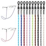 Gjinxi 10Pcs Eyeglass Strap Chains, Eyeglasses String Holder Strap Cord, Anti Slip Eye Glasses Holder Chains, Glasses Lanyard Holders Around Neck, Multicolor Eyewear Retainer for Women Men and Kids