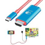 Switch Portable Docking Cable Station for Nintendo Switch NS/OLED to HDTV Mirroring, USB C to HDMI/HD TV, Great for Travel and Home Use (See Pictures: USB-C Power Must Be Plugged-in for This to Work)