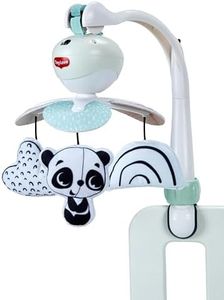 Tiny Love Take Along Mobile - Black & White Decor, Versatile Nursery and Stroller Activity Toy with Music, Suitable for Crib, Play Yard, On-The-Go, Baby Mobile for Girls and Boys, 0+ Months