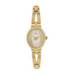 Titan Quartz Analog Champagne Dial Stainless Steel Strap Watch for Women-NM2594YM01