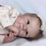 Anano Reborn Baby Dolls Girl Realistic Bettie, 18 Inch 45 Cm Full Body Silicone Vinyl Water Proof Real Flexible Poseable Newborn Toddler Real Life Baby Doll For Kids Ages 3+