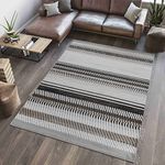 Rug Branch Sakarya 5' x 7' (5'3" X 7'7") Coastal Indoor Area Rug, Modern, Beige Brown - Living Room, Bedroom, Dining Room, and Kitchen